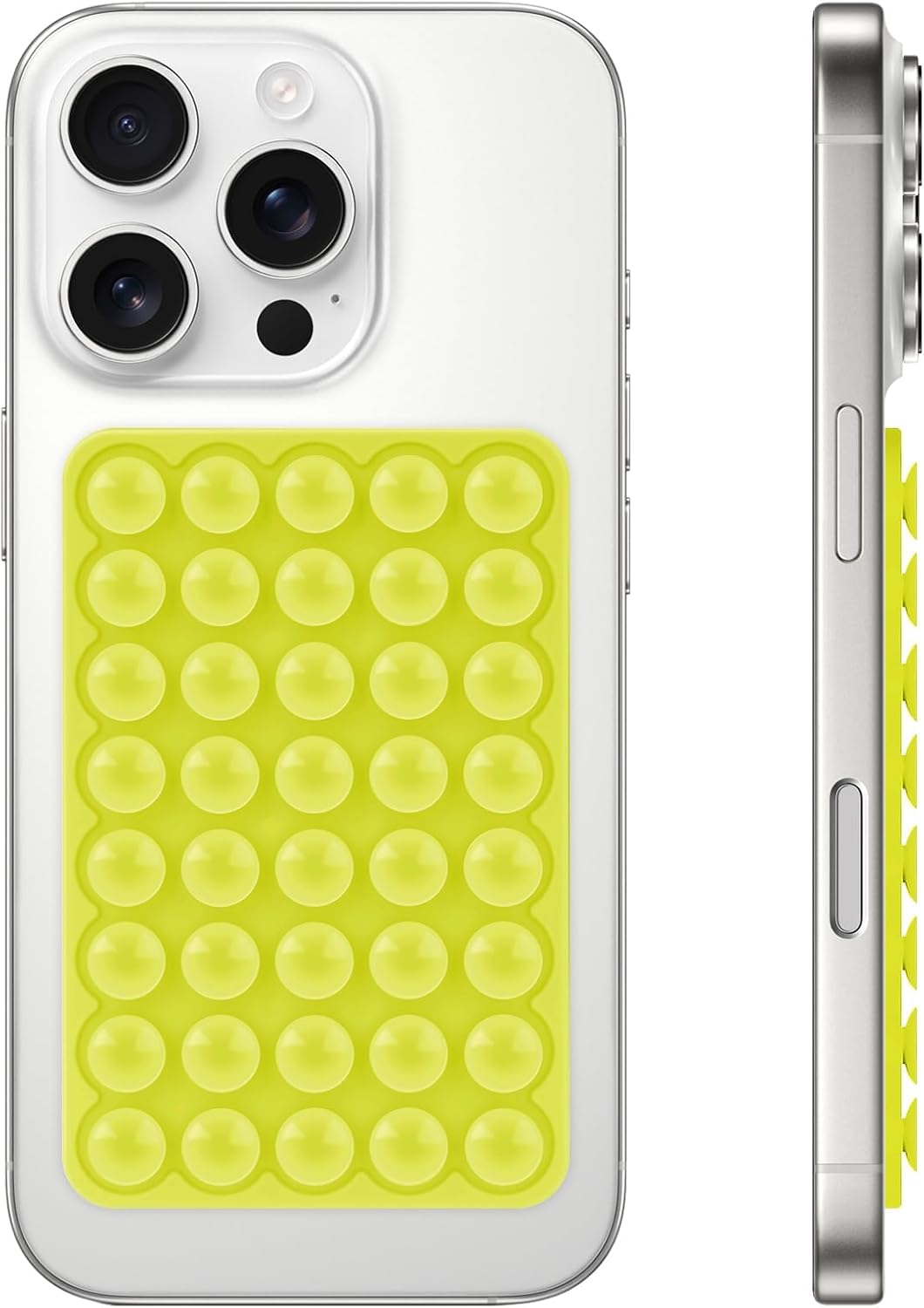 Silicone Suction Phone Case Mount, Non Slip Suction Cup Phone Mount, Phone Accessories Holder for Selfies and Videos, Silicon Adhesive Phone Stand Sticky for Cell Phone Green