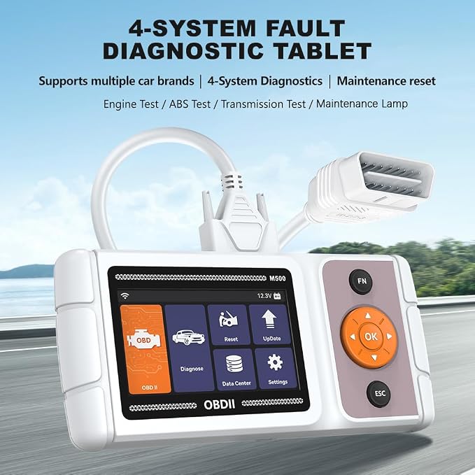 OBD2 Scanner for Audi S7 2013-2018 2020-2025, 4 Systems Car Code Reader with 4.3 Inch Screen, Engine ABS Transmission Diagnostic Tool WiFi Oil Reset