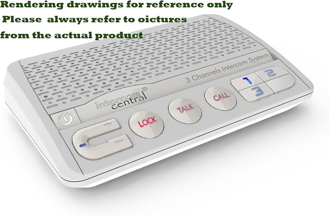 GROUND wire Power-line 3 CHANNELS Intercom System, Two Stations Set.