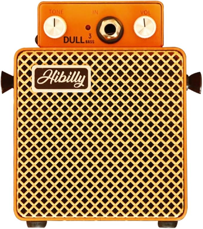 Dull3 Full-Metal Mini Bass Amplifier, Rechargeable 3W Pocket Micro Amp with Clean/Overdrive/Distortion Modes, 3" Speaker, 1200mAh Battery