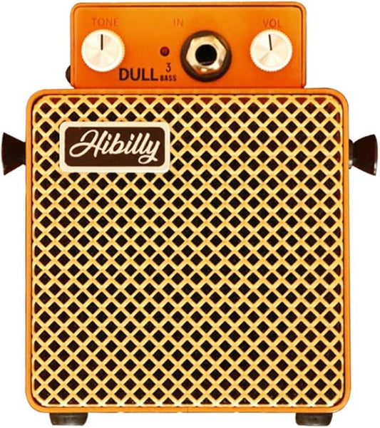 Dull3 Full-Metal Mini Bass Amplifier, Rechargeable 3W Pocket Micro Amp with Clean/Overdrive/Distortion Modes, 3" Speaker, 1200mAh Battery