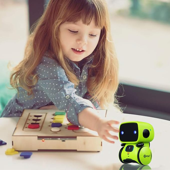 Contixo R1 Kids Robot Toy, Mini Electronic Robot with Lights, Music, Dancing, Touch Sensor, Educational Toy for Boys Girls Ages 3-8