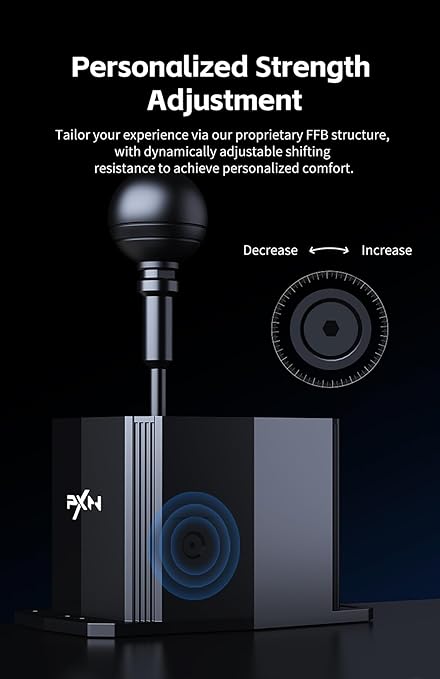 PXN SF U Racing Simulator Shifter, PC Racing Game Simulator Manual Gear Shifter, 7+R Gears, Suitable for PC Windows 7/8/10/11, Gear Limit Slots, Gear Shifter Customizable, Supports Direct Connection