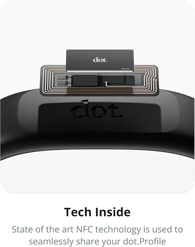 dot. Band - Digital Business Card Wristband - Tap Compatible with iPhone & Android (Yellow)