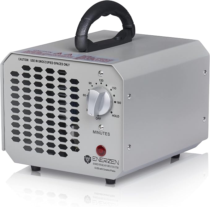 Enerzen O-555-60,000mg Industrial Ozone Generator O3 Air Purifier Deodorizer, Silver