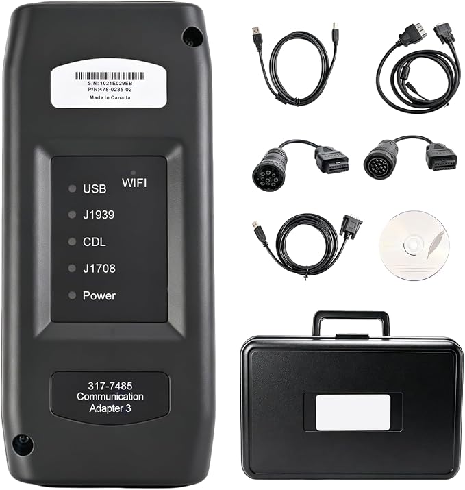 ET3 Communication Adapter 3 Tool 317-7485 Diagnostic Adapter 2026A V1.0 Software for CAT Heavy Equipment-Trucks, Excavators, Air Compressors, Ships, Drilling Rigs (ET3 with Software 2026A)