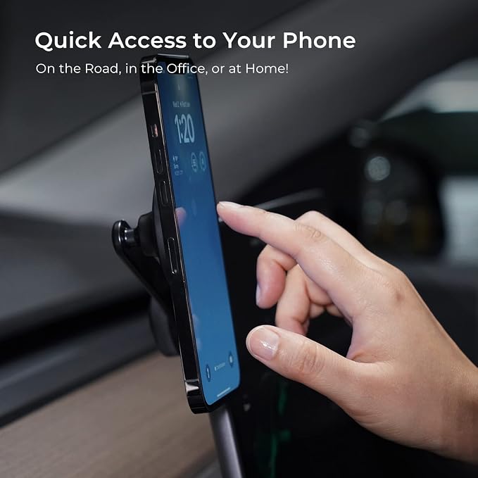 iOttie Terus MagSafe Compatible Monitor Mount for Tesla Model 3 and Model Y. Compatible with MagSafe iPhones Including iPhone 12/13/14/15/16/17 Series