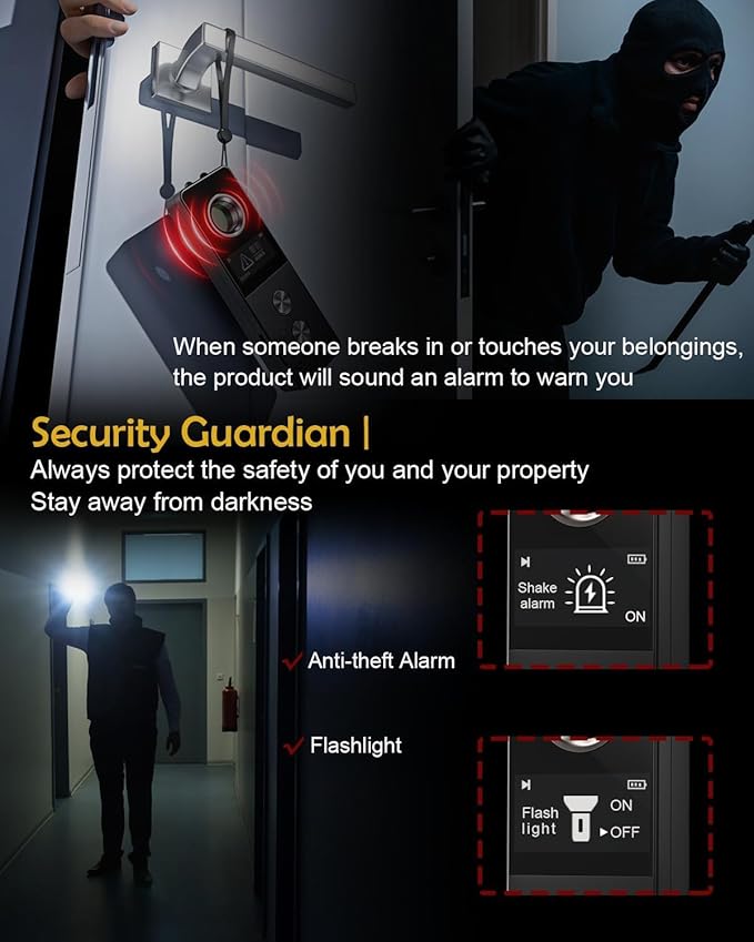 Hidden Camera Detector & Bug Detector - Hidden Devices Detector for Hidden Camera, GPS Tracker, Listening Device & Bug, Privacy Protection Tool for Hotel, Office, Airbnb, Bathroom (Large)