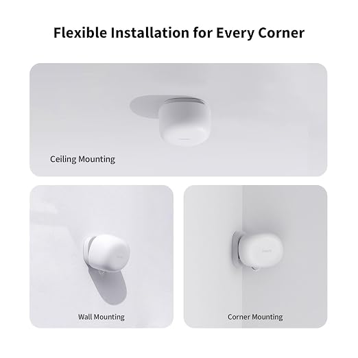 Aqara Zigbee Presence Sensor FP1E, mmWave Radar Wired Motion Sensor | Requires Aqara Zigbee Hub, Accurate Detection, AI Spatial Learning, Supports HomeKit, Alexa, Google Home, Matter Over Bridge