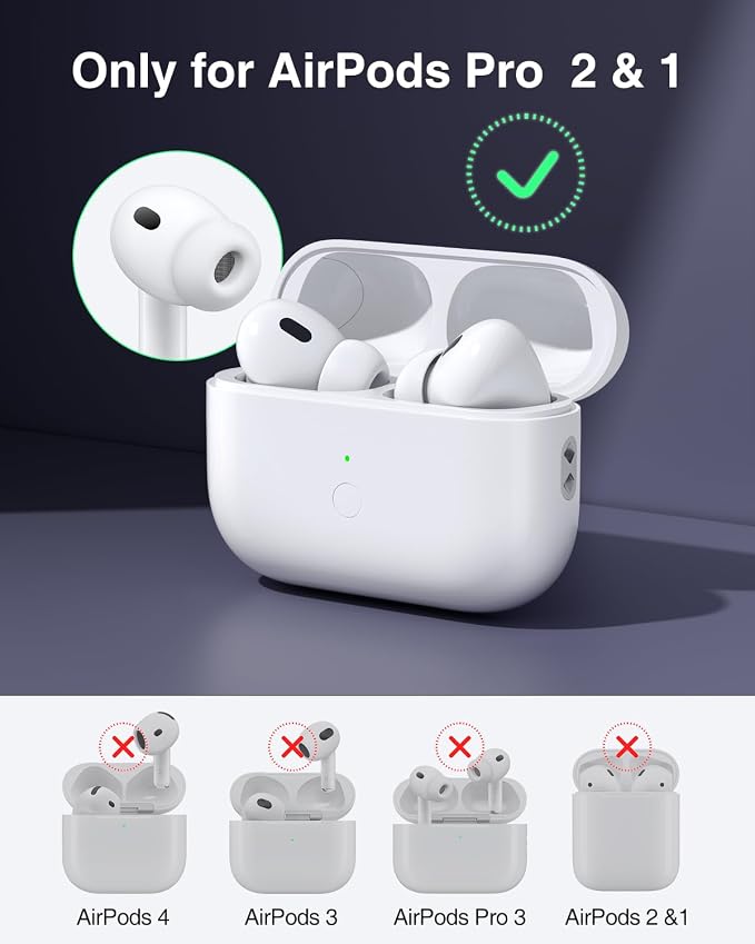 Replacement Charging Case for AirPods Pro, Wireless Charging, Fast Pairing, 660mAh Battery, Lightning Charging Port (Earbuds Not Included) (USB-C Charging Port)
