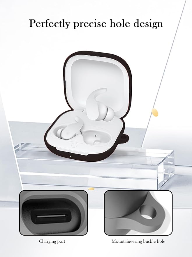 Case for Beats Fit Pro True Wireless Noise Cancelling Earbuds,Soft Protective,BOVUGAC Silicone Case Cover with Keychain & Cleaning Kit & Lanyard for Beats Fit Pro-Black