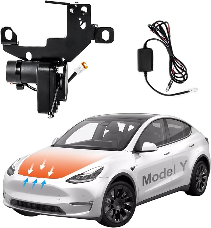 Electric Power Frunk Closer for Tesla Model Y 2021 2022 2023 2024 - Automatic Soft Closing Front Trunk Lock Hands Free Auto Close Easy Install Upgrade Accessory
