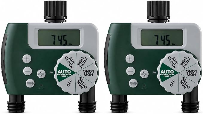 2-Pack Orbit 58910 Digital 2 Outlet Hose Faucet Timer (2 Total Timers)