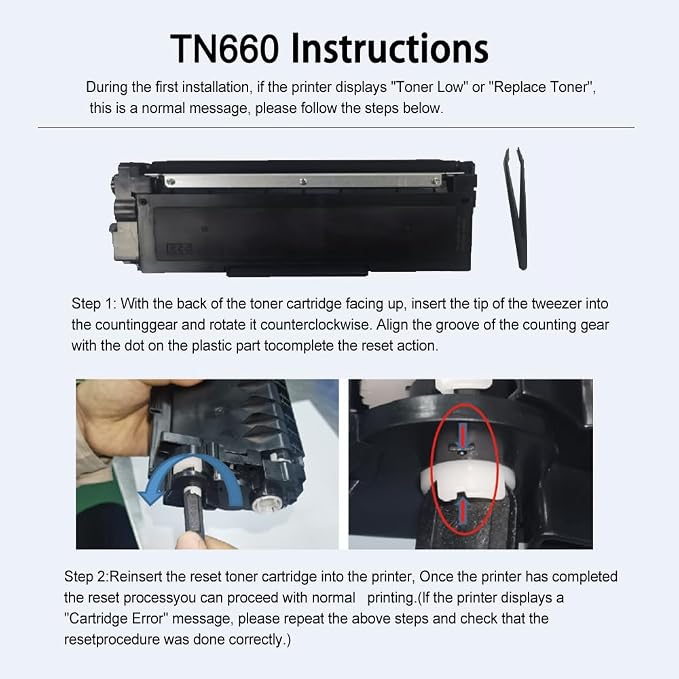 TN660 Toner Cartridge Replacement Compatible for Brother TN 660 TN-660 TN630 High Yield to use with HL-L2380DW HL-L2320D HL-L2340DW DCP-L2540DW MFC-L2700DW MFC-L2720DW Printer (Black, 4 Pack)