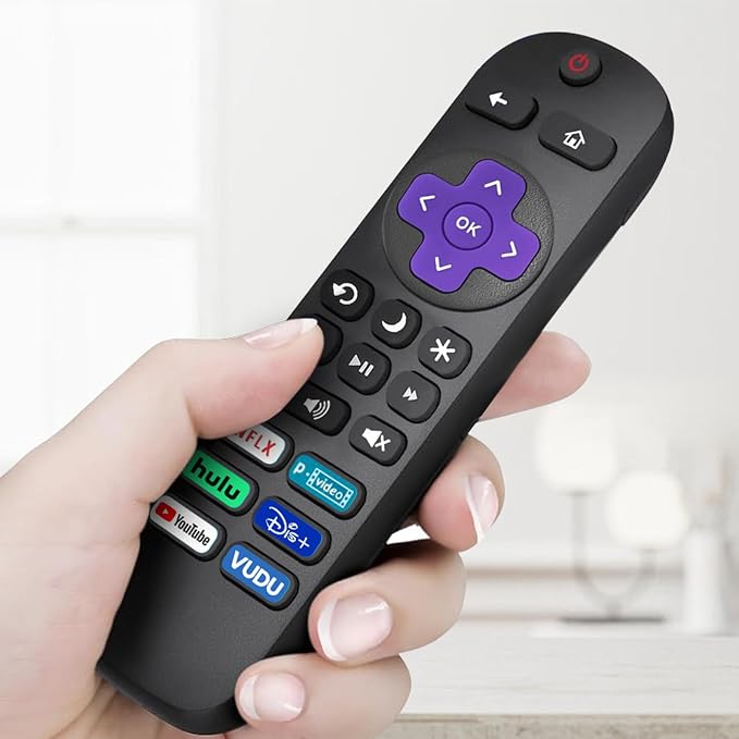 6 Pack Replacement Remote Control for Roku TV, Compatible with All Onn Roku/Hisense Roku/Sharp Roku/Philips Roku/TCL Roku Smart TVs(Not for Roku Stick, Box or Speaker)