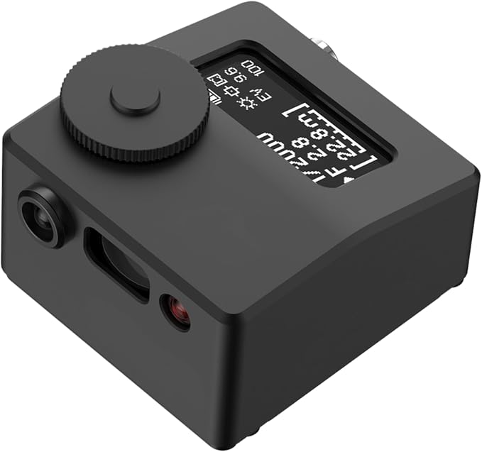 CHI L.D. Light Meter NYX (Black) for Leica, Vintage & Film Cameras, with Larger Sensor Area & Laser MeasureUltra Sensitive Exposure Meter for Low Light and High Glare Photography