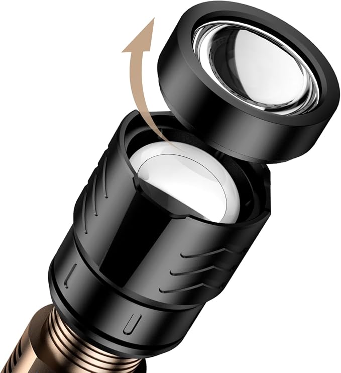 SKYFIRE Fire Starting Ignition Lens for 1097 High Lumens Flashlights,Just Durable Acrylic Lens with Aluminum Alloy Housing Focusing Lens for Super Bright Flashlight-No Flashlight