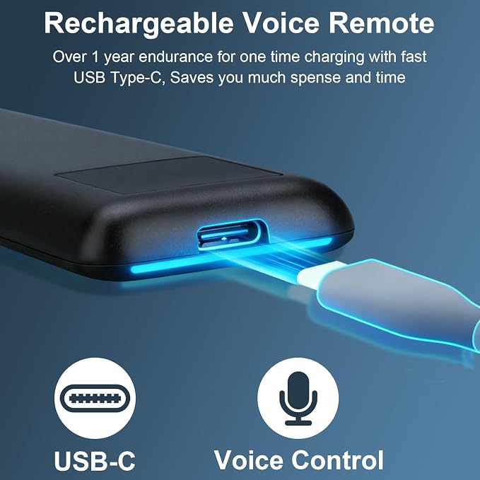 BN59-01432A Replacement Remote Control for Samsung Smart TV, Solar & USB-C Rechargeable, Universal for 2019-2026 Samsung Smart TVs with Voice Function