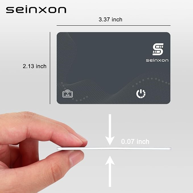 Wallet Finder RFID Blocking Card IP68 Item Tracker Works with Apple Find My APP & Network with Recharge Clip (iOS Only)
