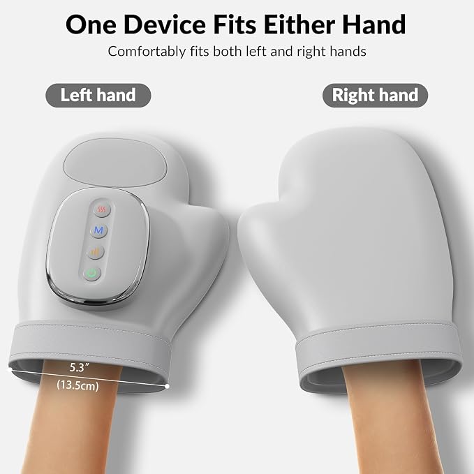 Hand Massager with Heat and Compression, 3-in-1 Professional Hand Massager for Arthritis and Carpal Tunnel Relief, 5 Intensity & 3 Heat Settings, Christmas Gift for Women Men, Office Workers, Seniors