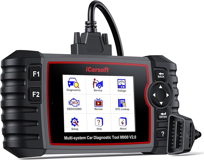OBD2 Diagnostic Scan Tool for Mercedes Benz/Sprinter, iCarsoft M900 V2.0 Scanner Code Reader for Engine, Transmission, ABS, Airbag Systems, Oil/SAS/EPB/ETC/INJ Reset,Battery Test
