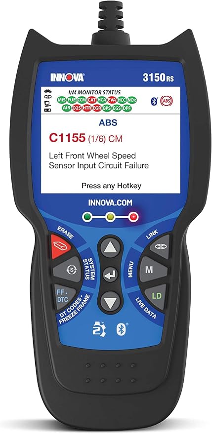 Innova 3150RS OBD2 Scanner / Car Code Reader with ABS, SRS, Live Data, and Service Light Reset