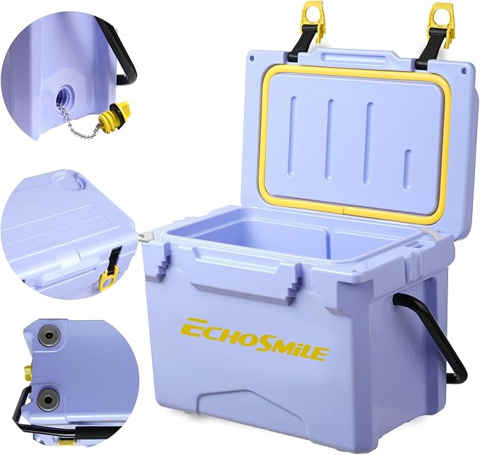 EchoSmile 12/18/25 Quart Rotomolded Cooler, Built to Stand up to The Rigors of The Journey