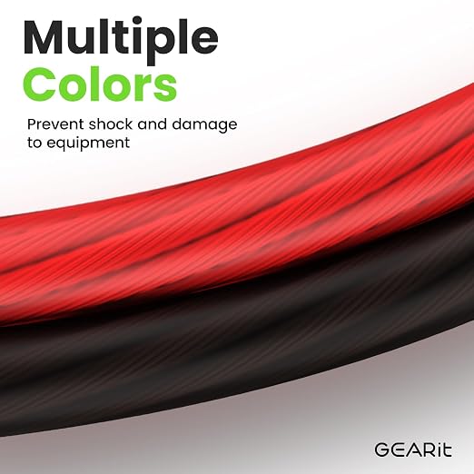 GEARit 8 Gauge OFC Wire 25 ft Red, 8 AWG Battery Cable, Oxygen-Free Copper Power Cable for Car Audio Amp, RV, Marine