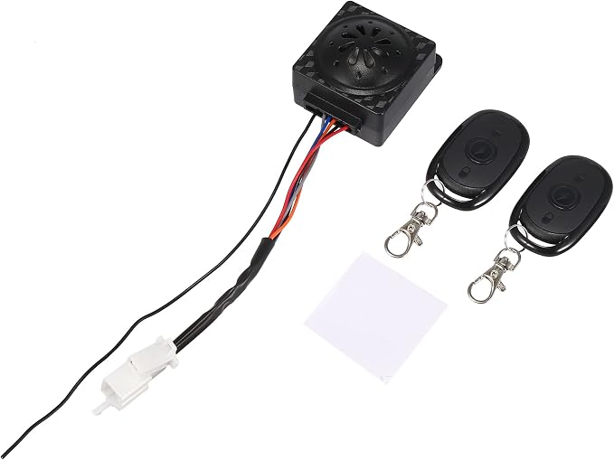 uxcell DC 48-72V Universal Motorcycle Keyless Anti-theft Security Alarm System Set with Remote Control Engine Start
