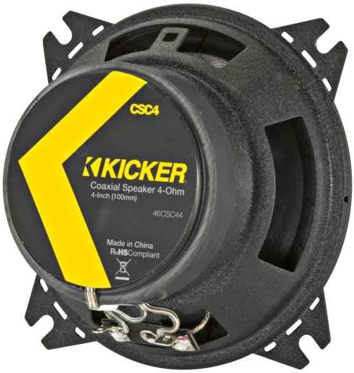 KICKER 46CSC44 CS-Series CSC4 4-Inch (100mm) Coaxial Speakers, 4-Ohm (Pair)