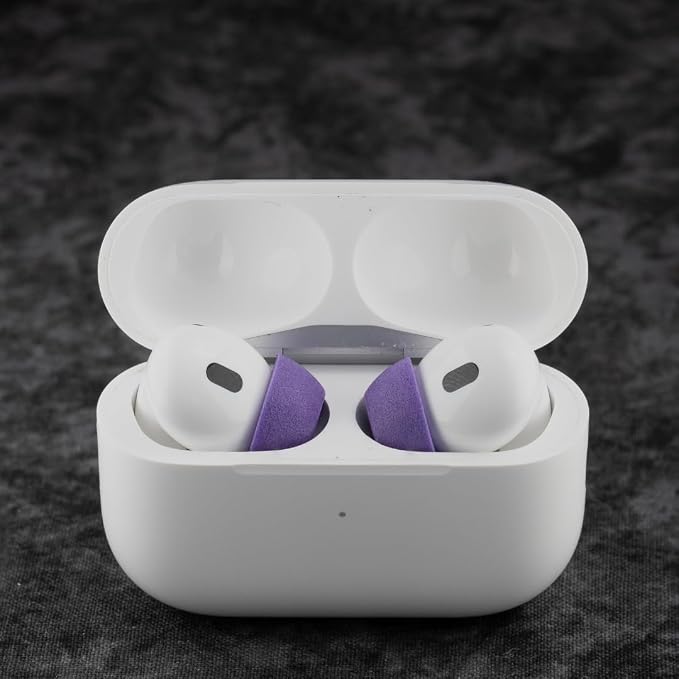 Comply TrueGrip MAX | Premium Memory Foam Replacement Earbud Tips for Apple AirPods Pro 1 & 2 | Long Lasting Comfort, MAX Durability, Secure Fit, Superior Noise Isolation| Purple (Large) (1 Pair)