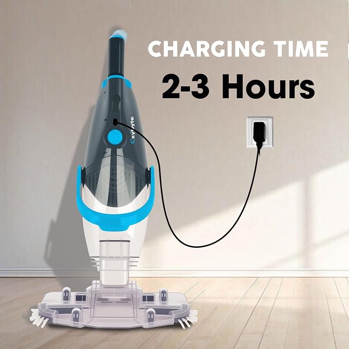 Handheld Pool Vacuum Cleaner, Rechargeable Pool Bottom Cleaner with Strong Suction, 1 H Runtime, 89 inchs Extension Pole,for Above Ground/Inground Pools, Spas and Hot Tubs, Grey