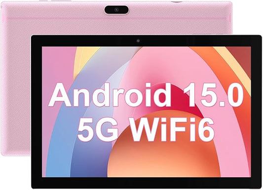 Android 15 Tablet 10 Inch Tablet, DDR4 8GB RAM 32GB Storage Tablets, Support 1TB Expand 2MP+8MP Dual Camera 10 IN Tab, WiFi6 Bluetooth 6000mAh Battery, 1280*800 10.1'' IPS HD Touch Screen Tableta.