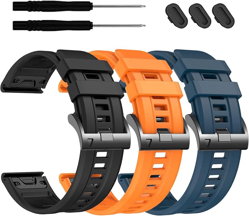 EZMVZKU 26mm Easyfit Straps for Garmin Fenix 8 AMOLED/8 Pro 51mm/7X/7XPro Sapphire Solar Watchands Replacement for Fenix 6X/6X Pro/5X/5X Plus/Enduro 3/2/Quatix 8/epix Pro/Descent Mk3i/Tactix 8 51mm