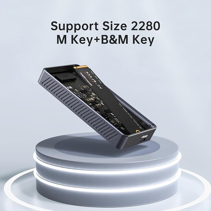 ACASIS 40Gbps M.2 NVMe SSD Enclosure, TBU 405 for M1 M2 Pro/Max, Compatible with 、USB4/USB3.2/3.1/3.0/2.0, M.2 Enclosure Support 2280/2260/2242/2230 (TBU405)