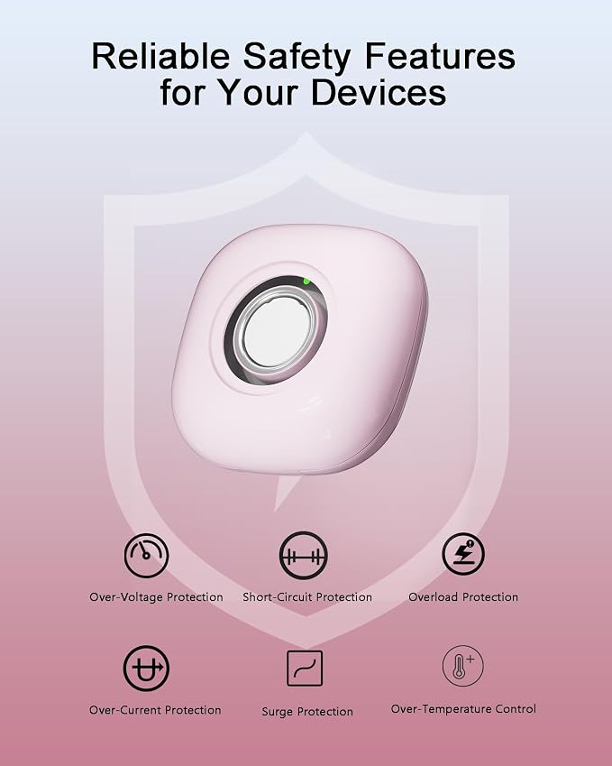 Portable Charging Case Compatible with Oura Ring 4 Charger, Fits All-Sized Ring Gen 4, Up to 10 Ring Charges，Pink (Official Charger NOT Included)