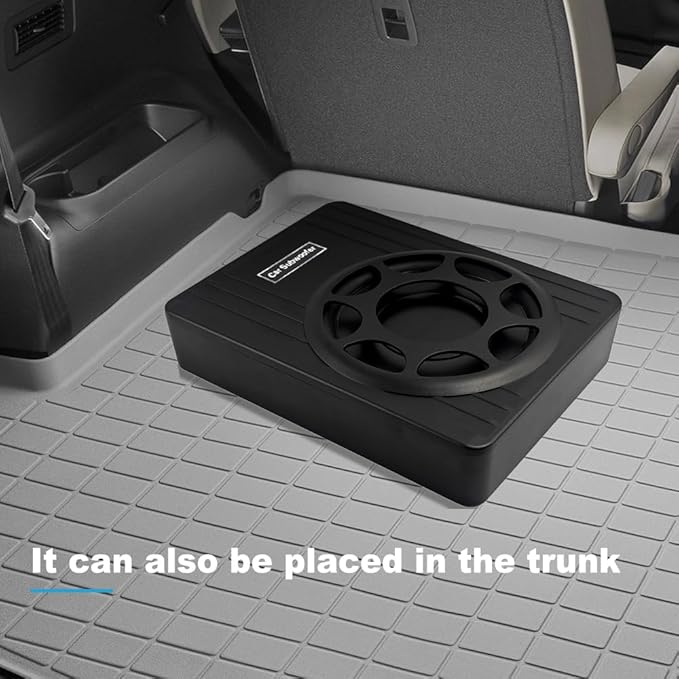 litillbuly 10 Inch Car Subwoofer,Slim Under Seat Car Subwoofer Powered, High/Low Level Input, Car/Truck Car Audio Subwoofer Sub Built in Amplifier 800W