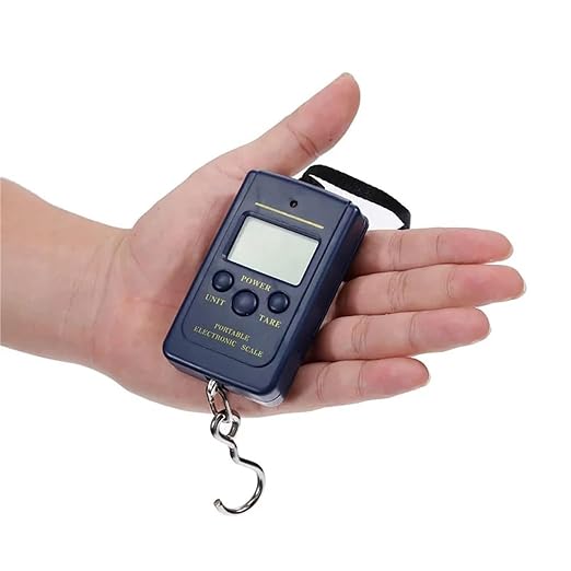 Luggage Weight Scale, 5pcs Electronic LCD Display Digital Scale with Hanging Hook Without Backlight Mini Handheld Scale Portable,Hand Scale