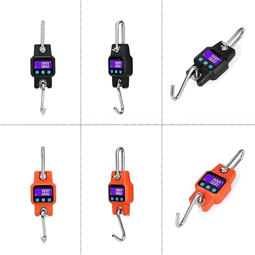 300kg Rechargeable Digital Crane Scale with Backlight & Hanging Hook - Ideal for Fishing, Travel, and Weighing