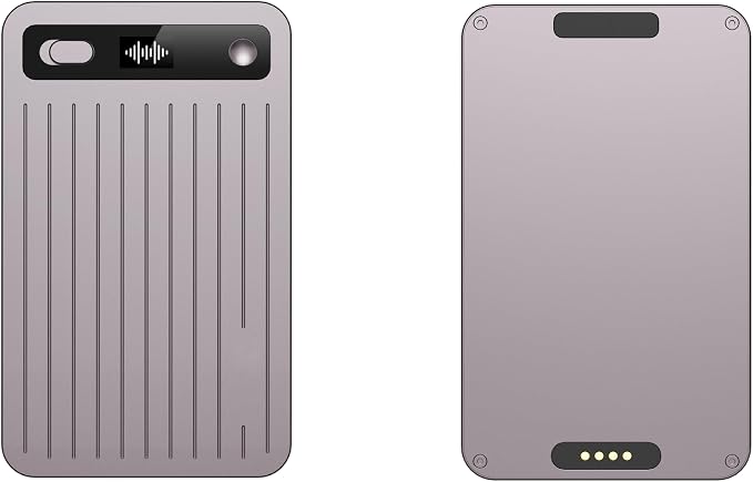 Ultra Slim 64GB AI Notes Voice Recorder w/Case, AI Smart Digital Voice Recorder, Transcribe & Summarize with App, Audio Recording Magnetic for Meetings, Calls.Chat GPT-40 Technology (Titanium Gray)