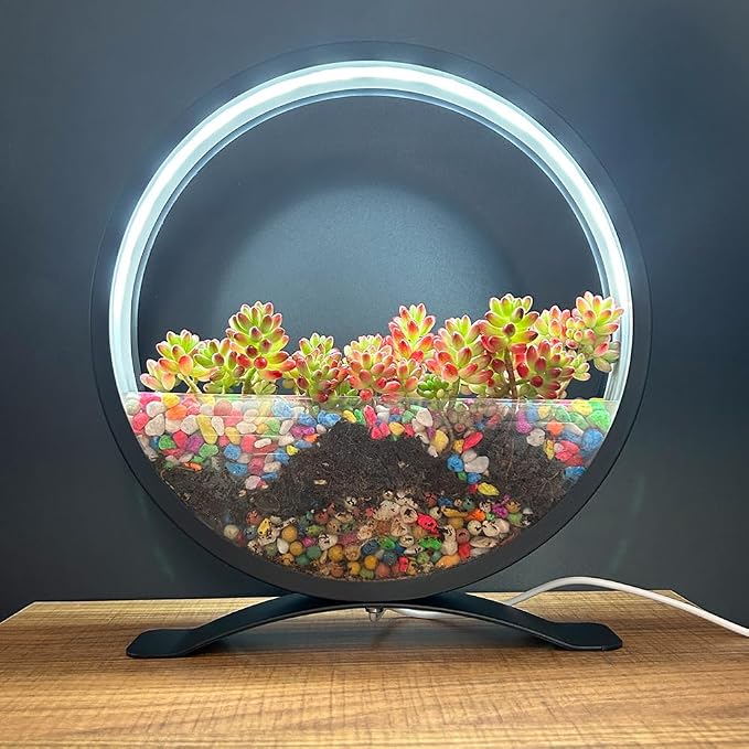 Led Decorations Atmosphere Lights Gifts for Mom Women Girls Kids RGB Color Changing Smart Led Table Ambient Plant Growth Lights APP USB Remote Control for Home Office Decor(Plant Not Included)