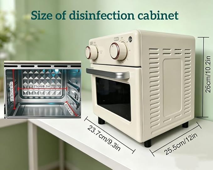 Sterilizer Tools, 10L Drying and 3-in-1 Disinfection Tools 150W Sterilizer with Timer Disinfection Cabinet Suitable for Mother-Child Products, Towels, Hair Salons, Nail Studios (White1)