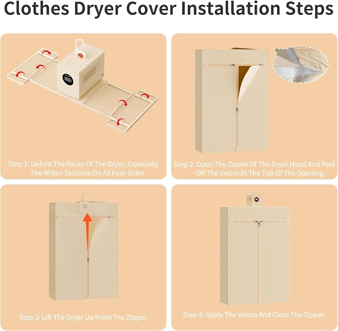 Y6 Plus Portable Clothes Dryer, 850W Travel Mini Dryer for Clothes, Foldable Portable Dryer Machine for Apartments RV Home, Small Compact Electric Dryers for Clothes Underwear Baby Socks