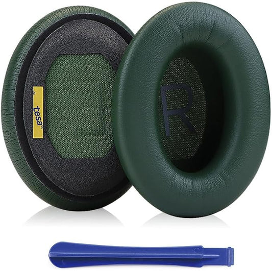 MOLGRIA QC45 Ear Pads Cushion, Replacement Protein Leather Earpads for Bose QuietComfort 45 QC45 Quiet Comfort SE Over-Ear Headphones(Army Green)