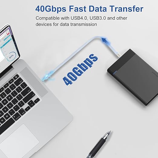 APEXSUN Type C to USB C 0.5Ft Male to Male Cable, Supports 240W Fast Charging, 8K Video Transmission, and 40Gbps Data Transmission, Compatible with Devices Such as Thunderbolt 4/3 and USB4/3