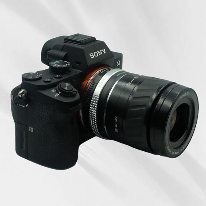 PHOLSY Lens Mount Adapter with Aperture Ring Compatible with Sony A (Minolta AF) Mount Lens to Sony E Mount Camera Body, Compatible with Sony A to E (NEX)