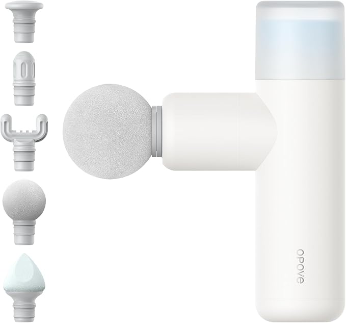 Opove M3 Mini Massage Gun for Back Pain Relief, with Facial Mode, 7mm Amplitude, 4 Vibration Levels Ultralight Portable and Rechargeable Fascia Gun Active Recovery Women Presents