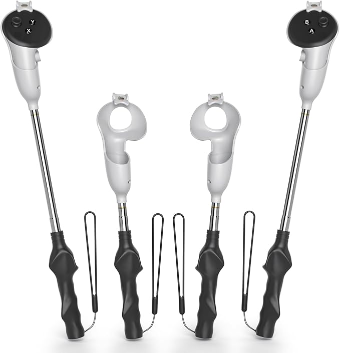 Extensible Long Arms for Gorilla Tag VR Accessories for Meta Quest 3S Controller Arm Extender Sticks for Quest 3 Handle Attachments (Quest 3/3S)