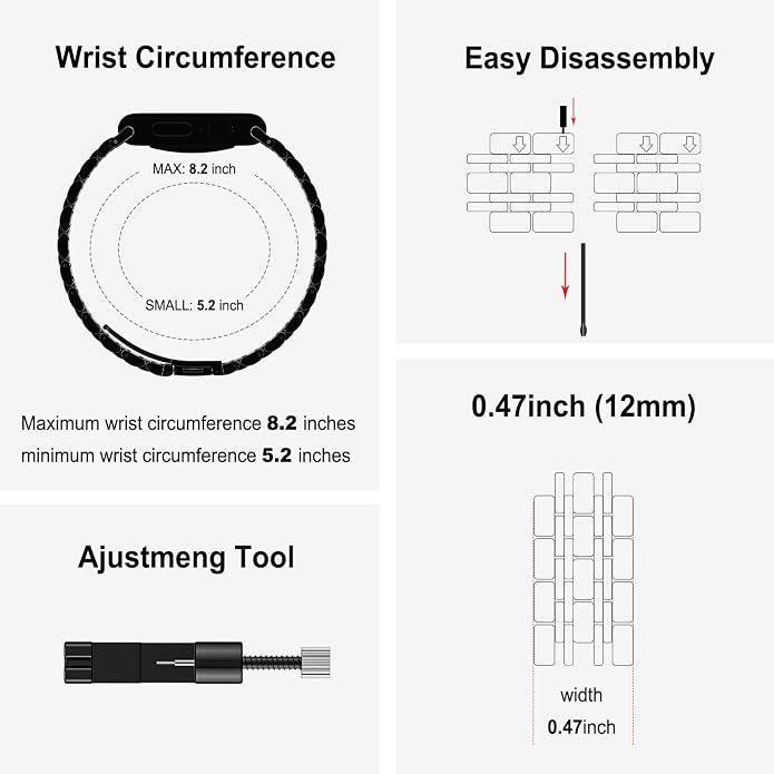 Slim Metal Band Compatible with Apple Watch Bands for Women, Series 11/10/9/8/7/6/5/4/3/2/1/SE, 46/42mm (S11/10), 45/44/42mm, 41/40/38mm Stainless Steel Bracelet