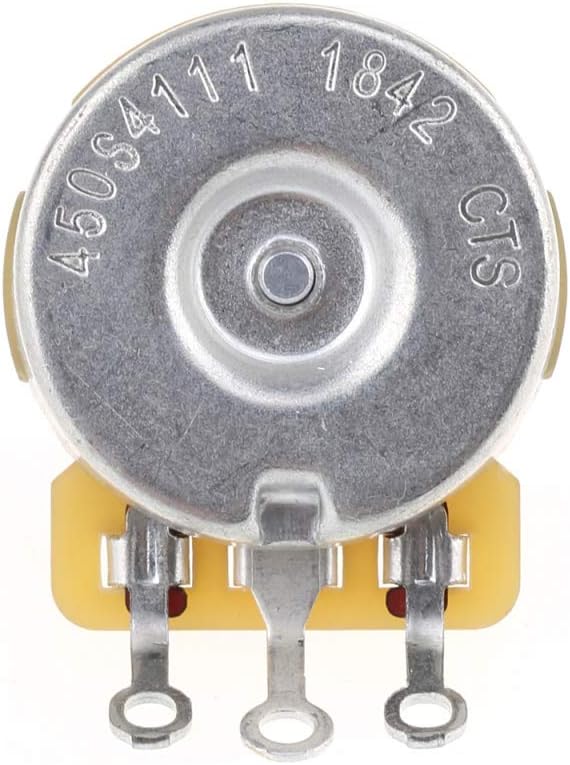 CTS 450 B500K Pots Standard Split Shaft 3/8 Inch 10% Linear Taper Potentiometers for Electric Guitar Bass (Set of 4)